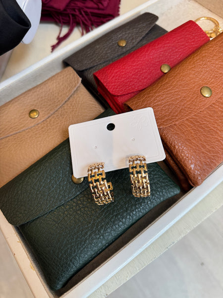 Chunky gold hoop earrings