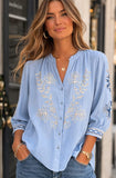 Cara embroidered tunic blouse