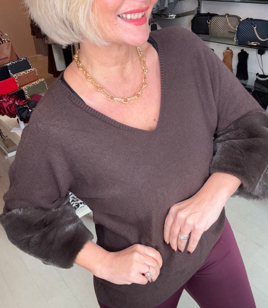 Fur Cuff jumper