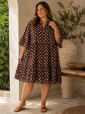Polka Dot Tiered Smock Dress