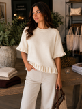 Ruffle Hem Knit Jumper