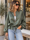 The Luxe Satin Drawstring Jacket