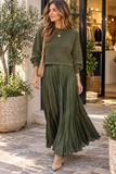 The Willow Knit & Pleated Maxi Dress