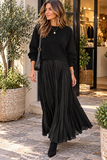 The Willow Knit & Pleated Maxi Dress