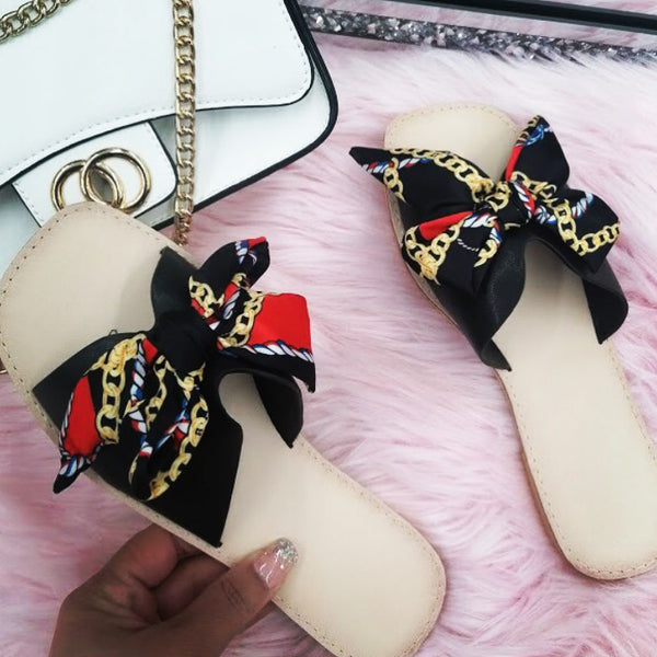Bow Sliders Sandals